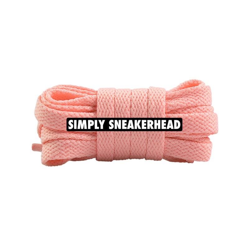 Baby Pink Slim Flat Shoelaces