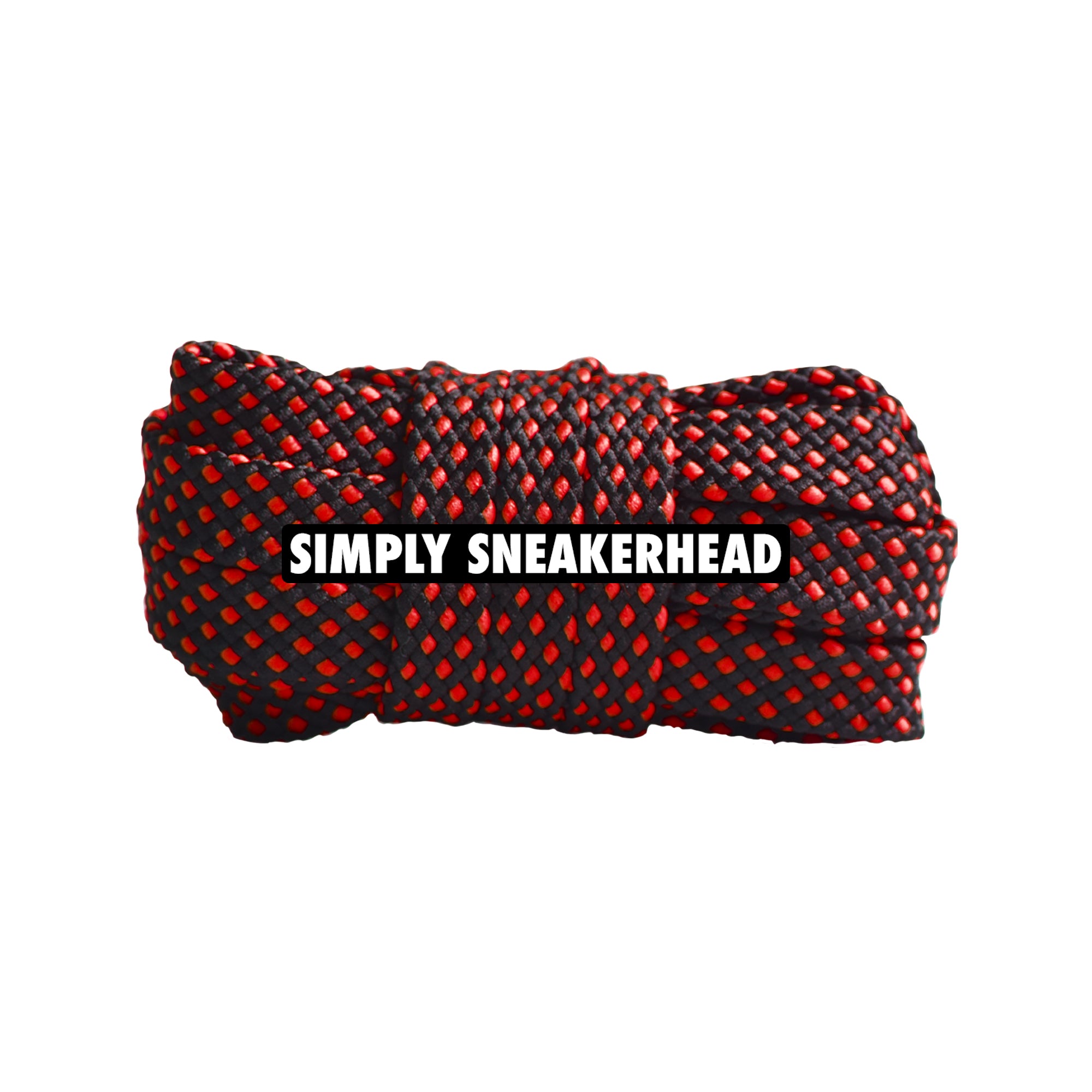 Black / Red Premium Dot Pattern Flat Shoelaces