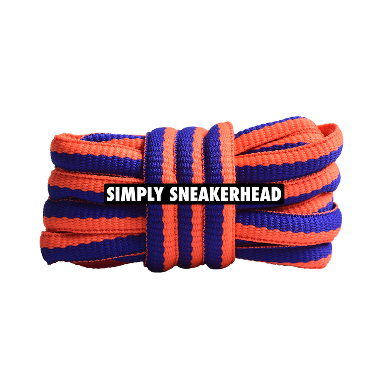 Blue / Orange Racer Oval Shoelaces