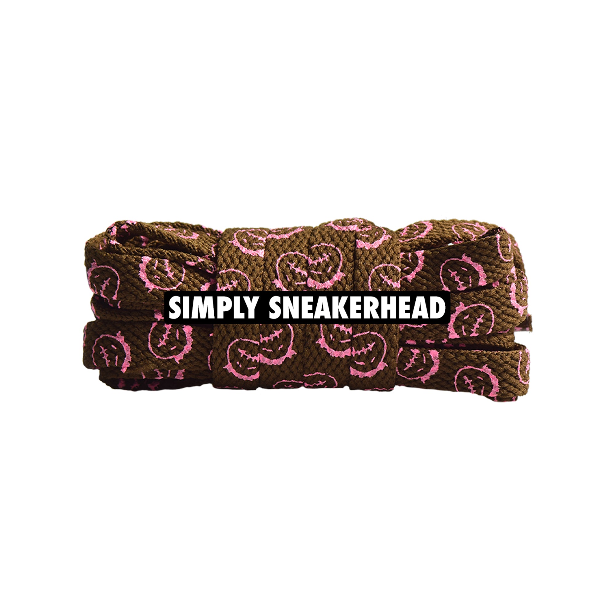 Brown/Pink Cactus Jack Printed Flat Shoelaces