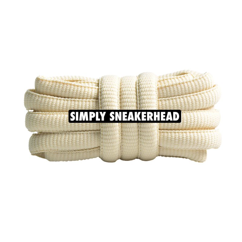 Cream Classic Oval Shoelaces