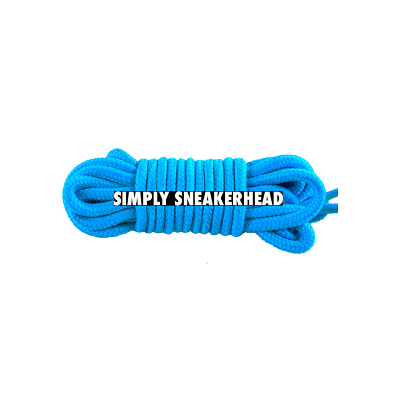 Dark Cyan Classic Thin Round Shoelaces