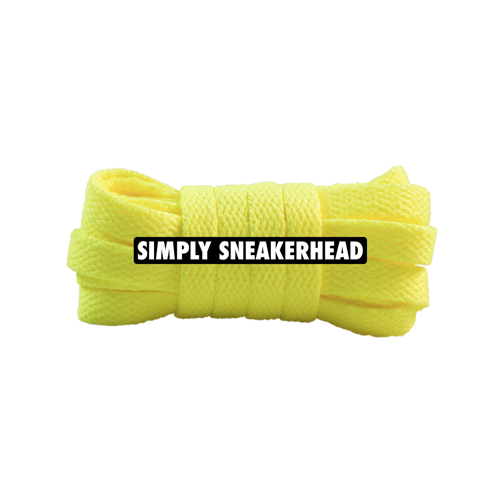 Electric Yellow Slim Flat Shoelaces