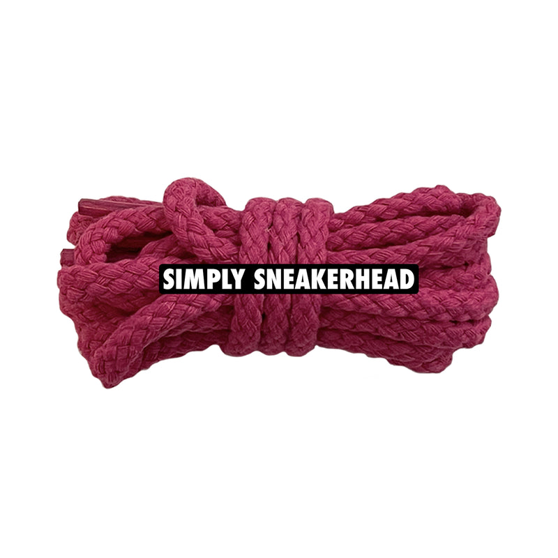 Fuchsia Thin Braided Rope Shoelaces