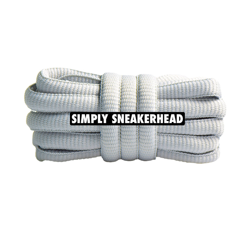 Light Grey Classic Oval Shoelaces