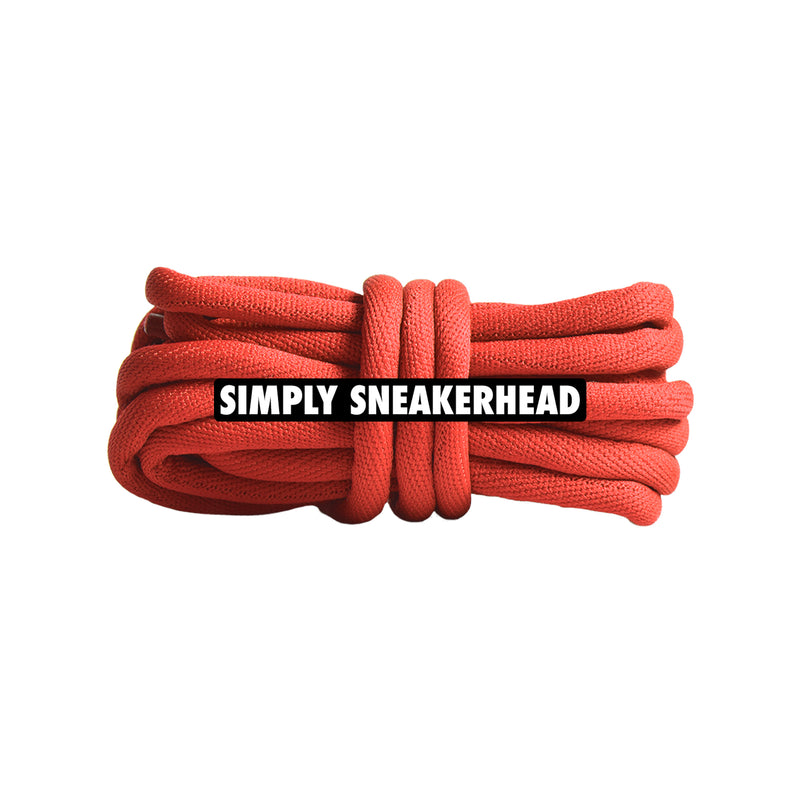 Light Red Soft Tubular Round Shoelaces