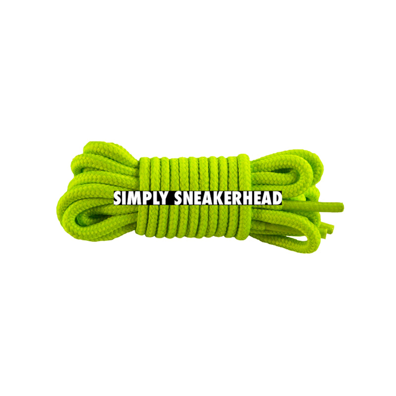 Lime Classic Thin Round Shoelaces