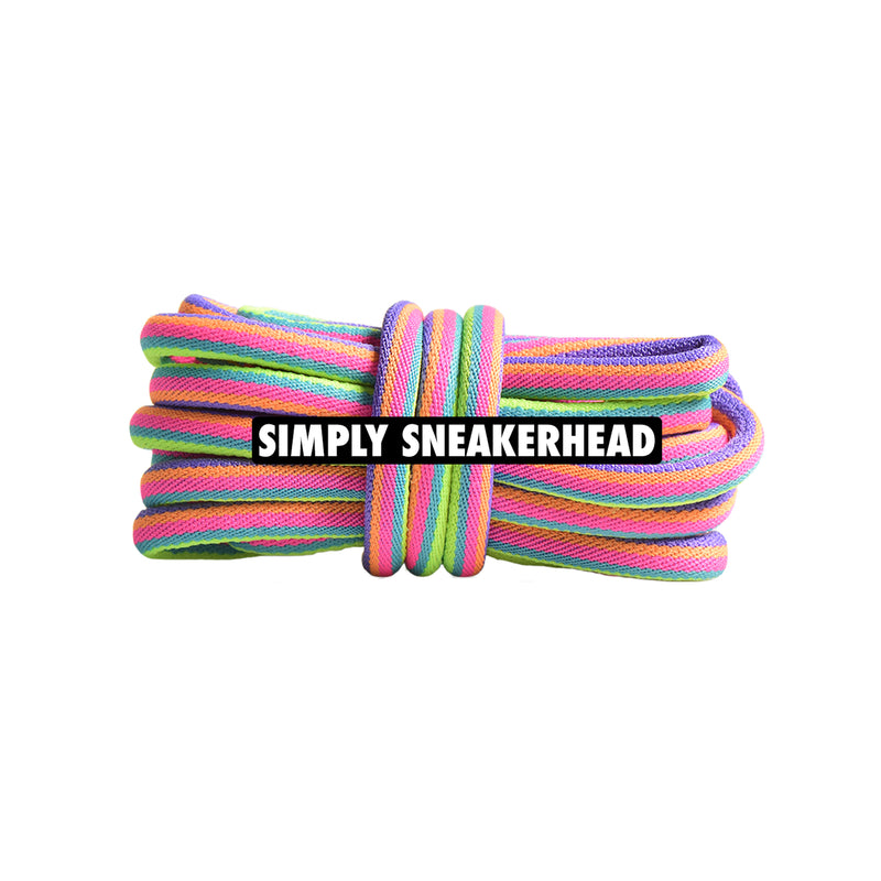 Multicolor Soft Tubular Round Shoelaces