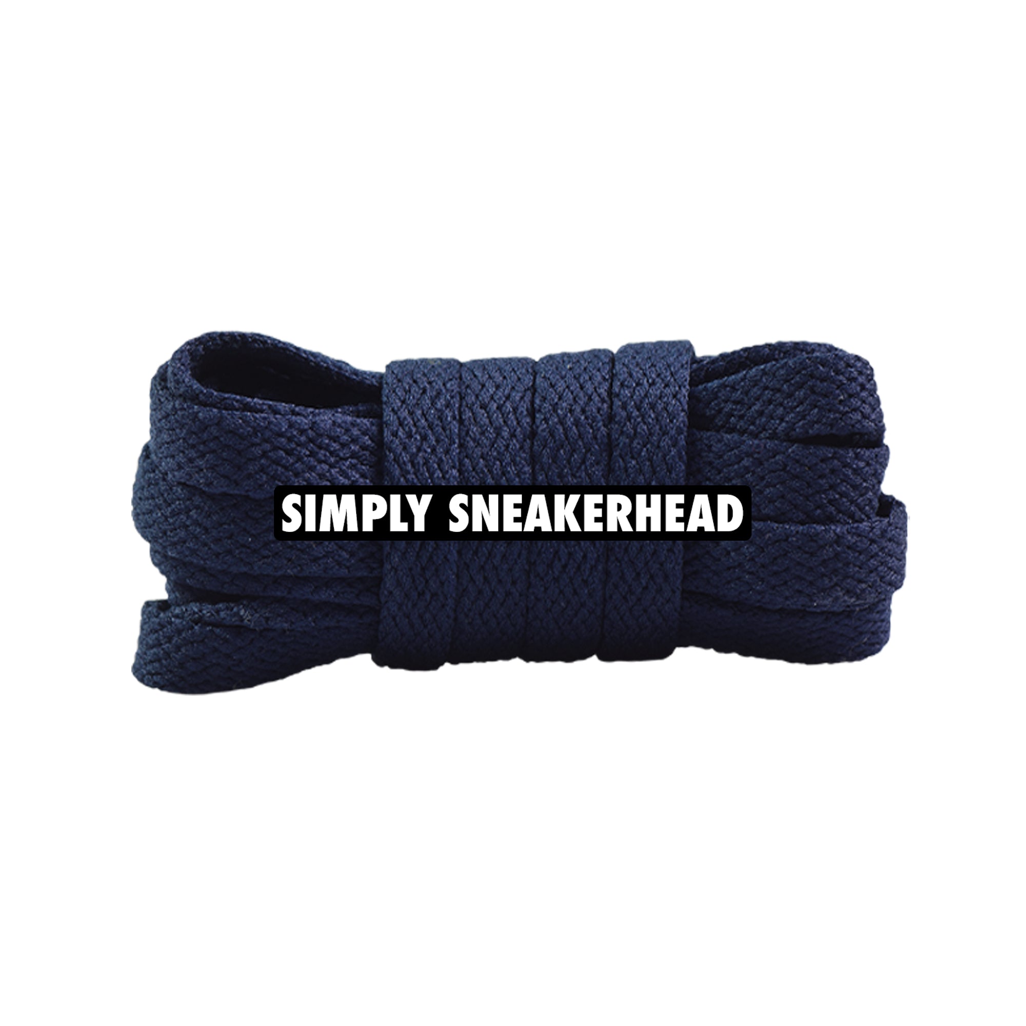 Navy Slim Flat Shoelaces