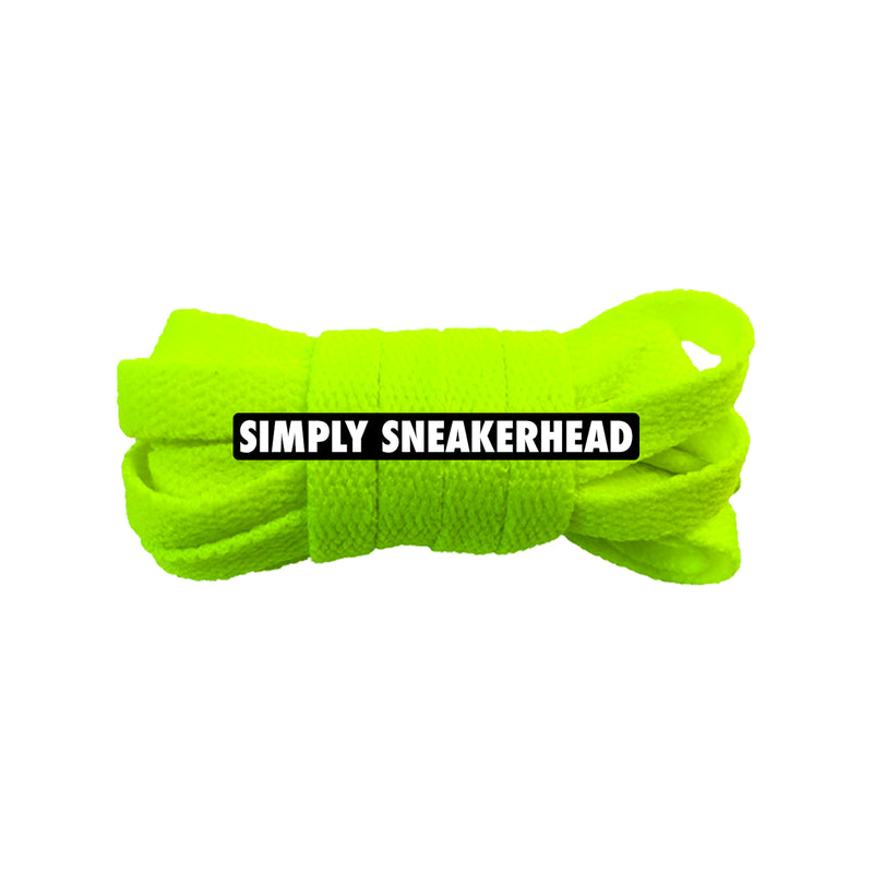 Neon Green Classic Flat Shoelaces