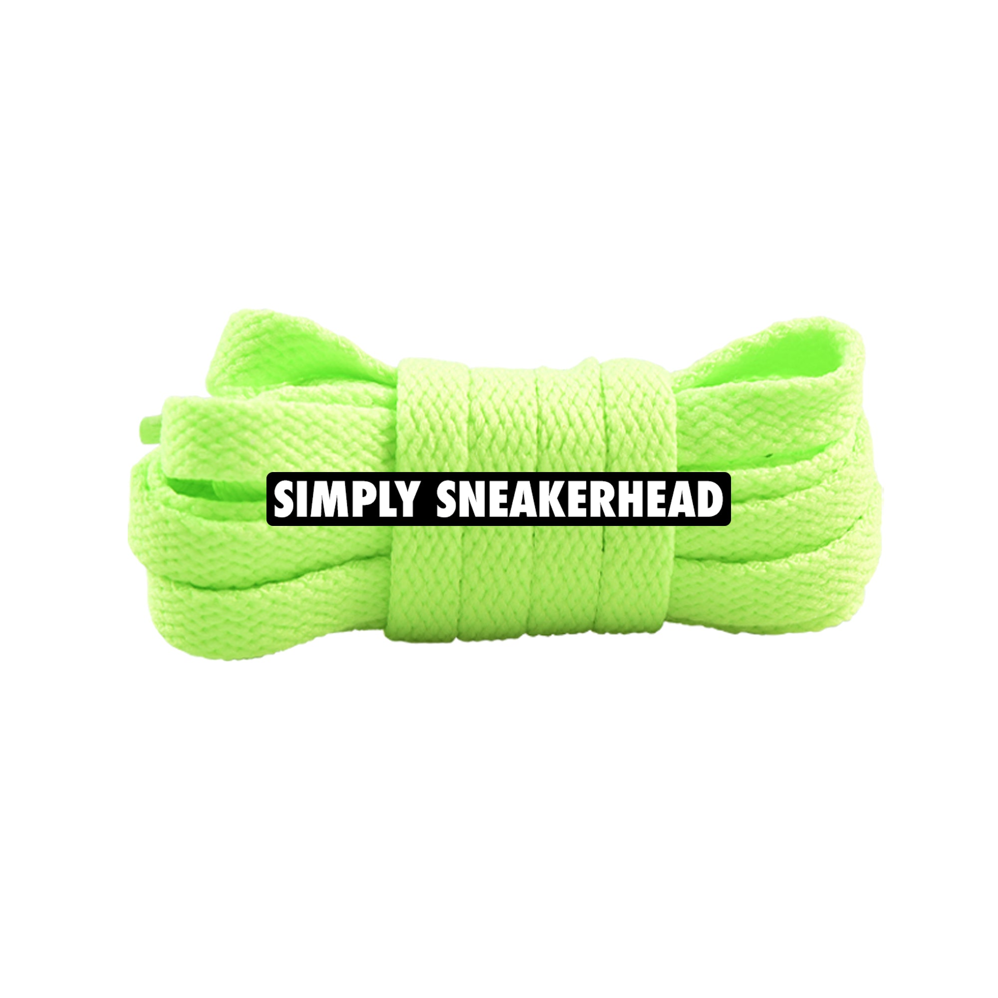 Neon Green Slim Flat Shoelaces