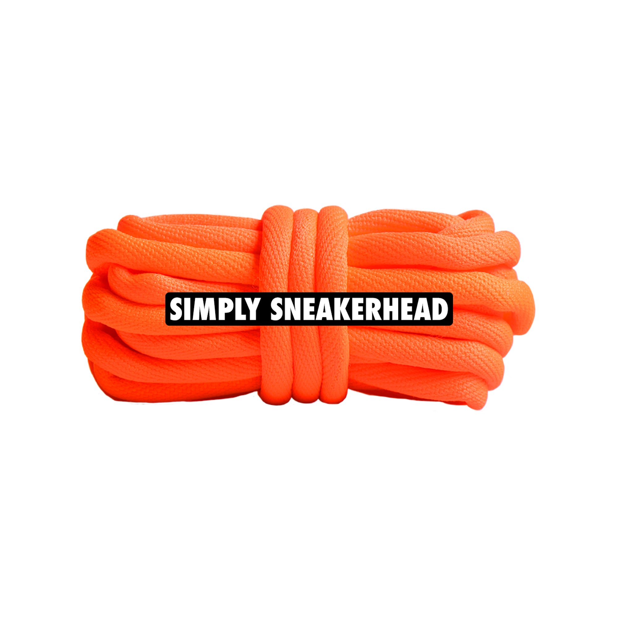 Neon Orange Soft Tubular Round Shoelaces