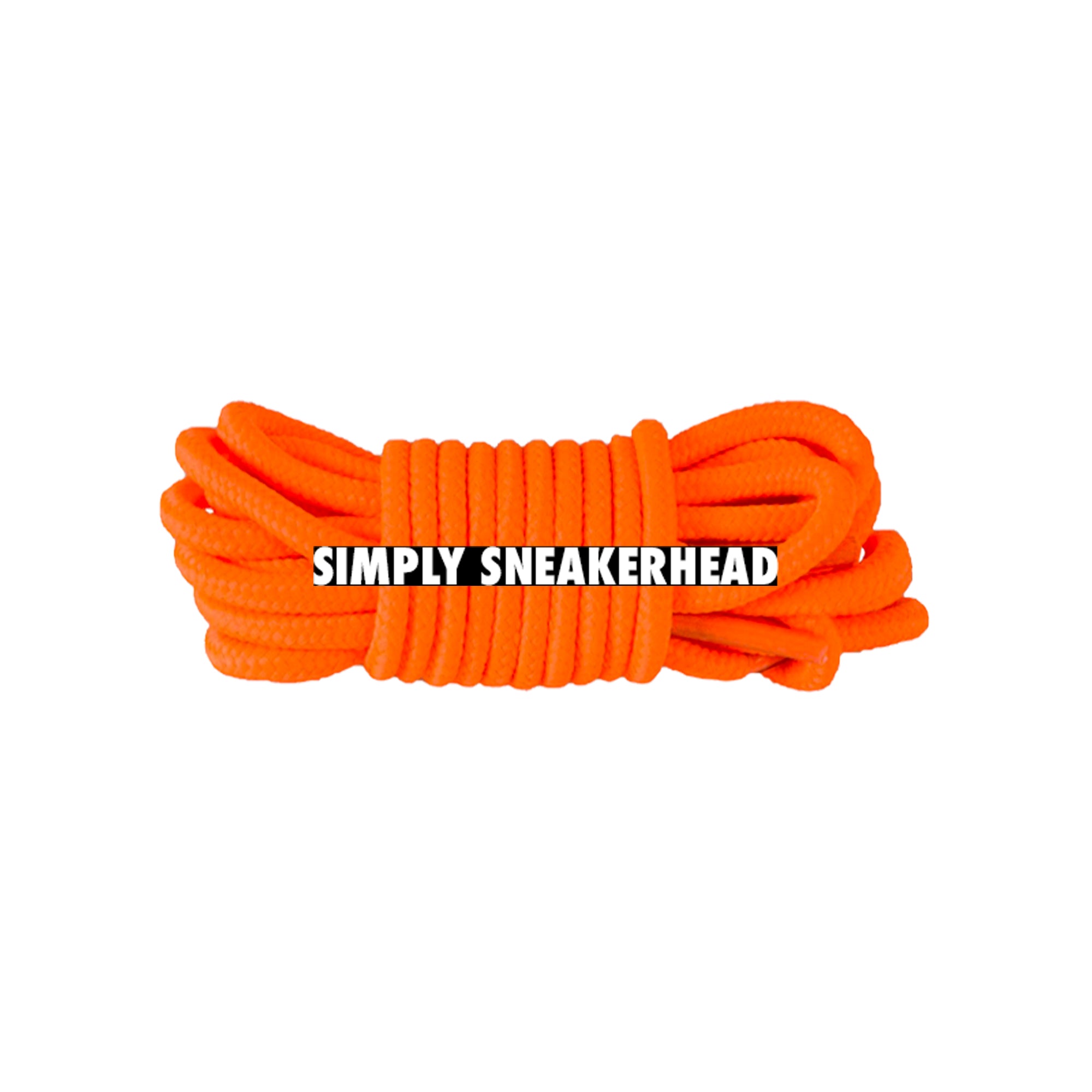 Neon Orange Classic Thin Round Shoelaces