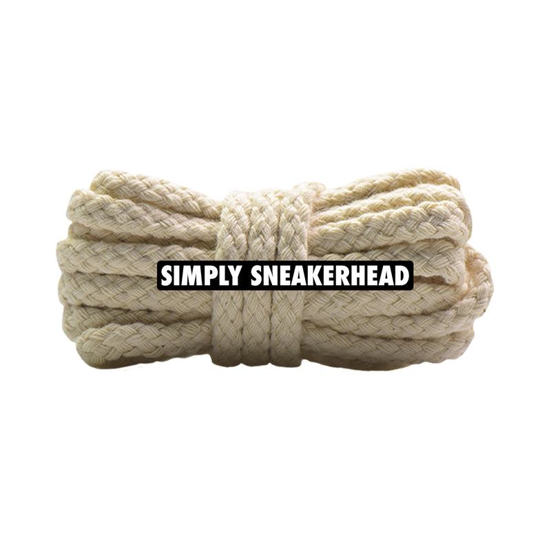 Oatmeal Thin Braided Rope Shoelaces