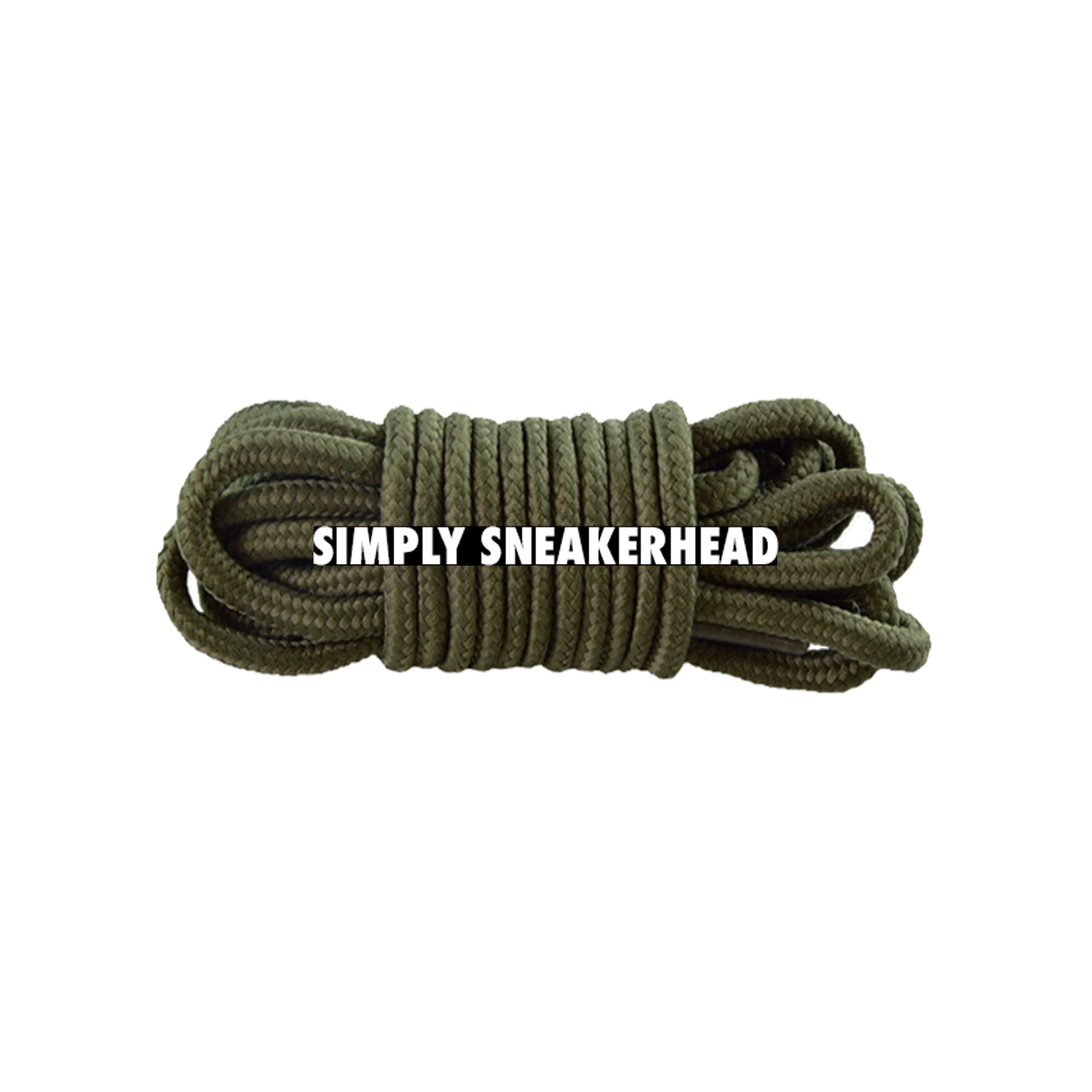 Olive Classic Thin Round Shoelaces