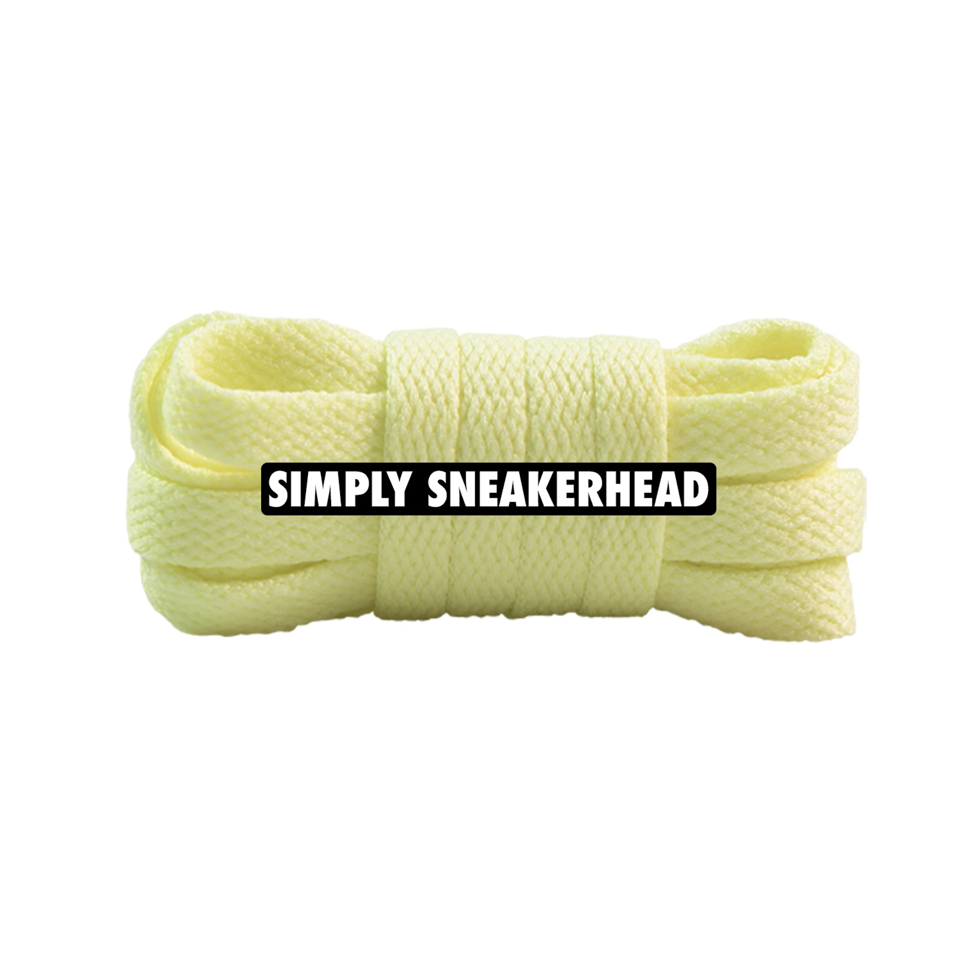 Pale Yellow Slim Flat Shoelaces