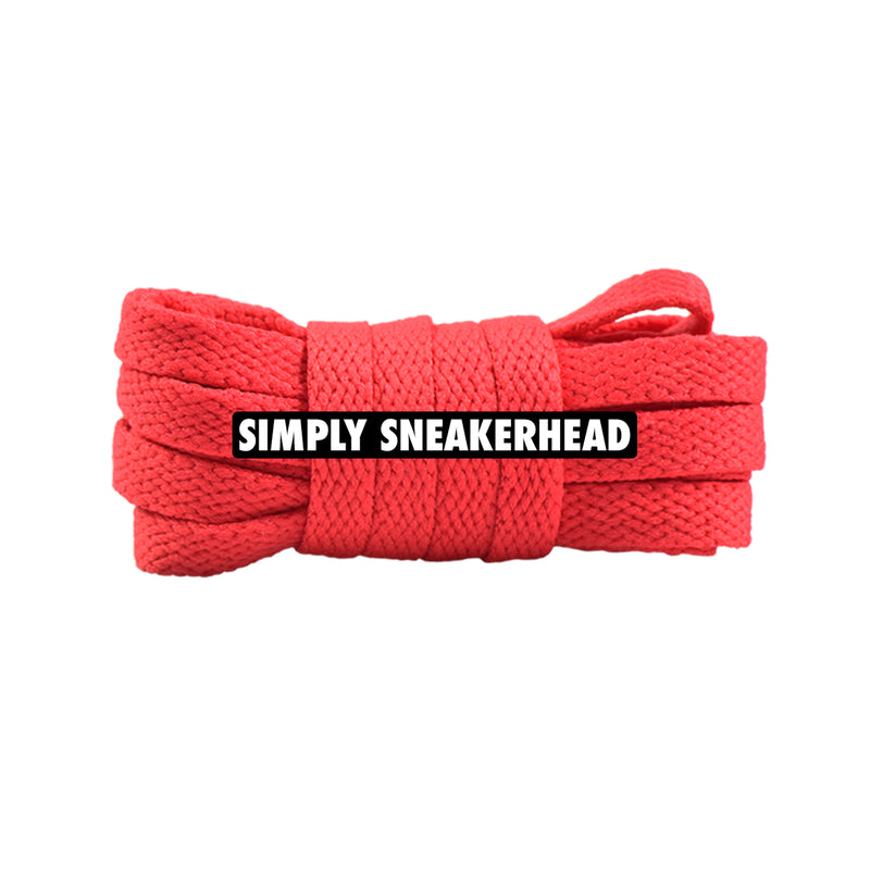 Red Slim Flat Shoelaces