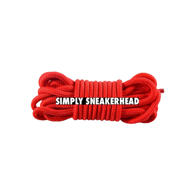 Red Classic Thin Round Rope Shoelaces