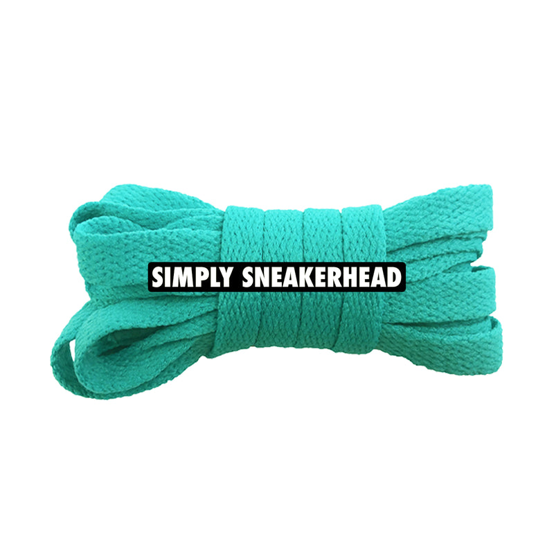 Sea Green Classic Flat Shoelaces