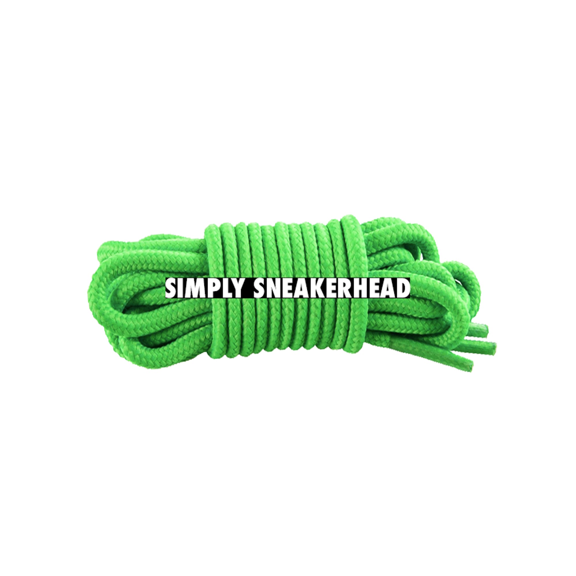 Spring Green Classic Thin Round Shoelaces