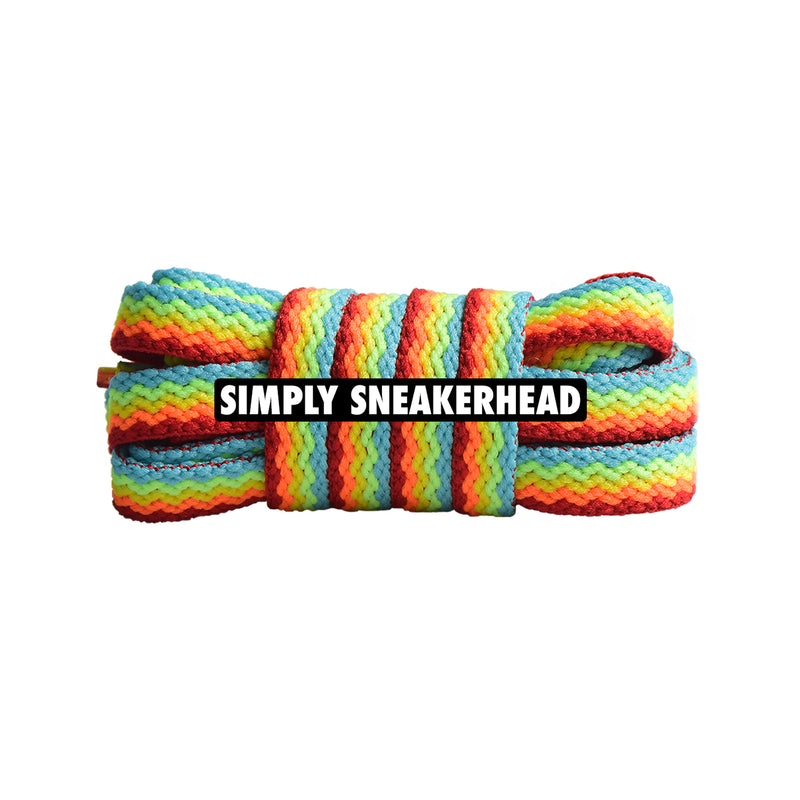 Sunburst Wave Pattern Flat Shoelaces