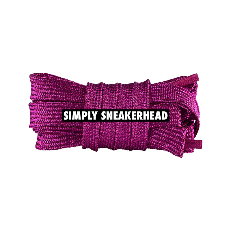 Violet Purple Luxury Glitter Flat Shoelaces