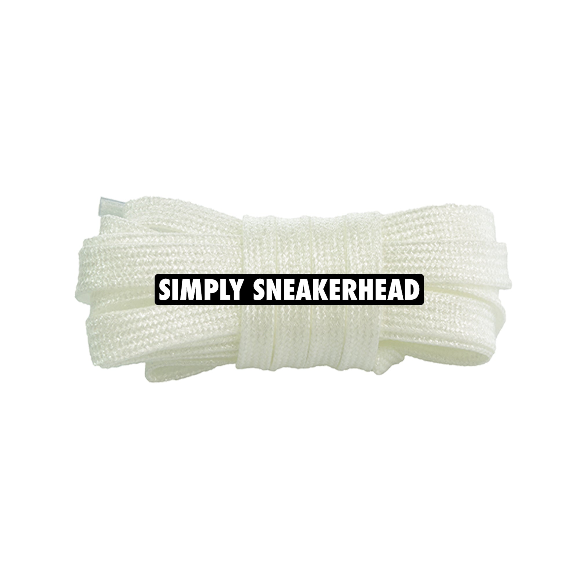 White Slim Flat Glitter Shoelaces