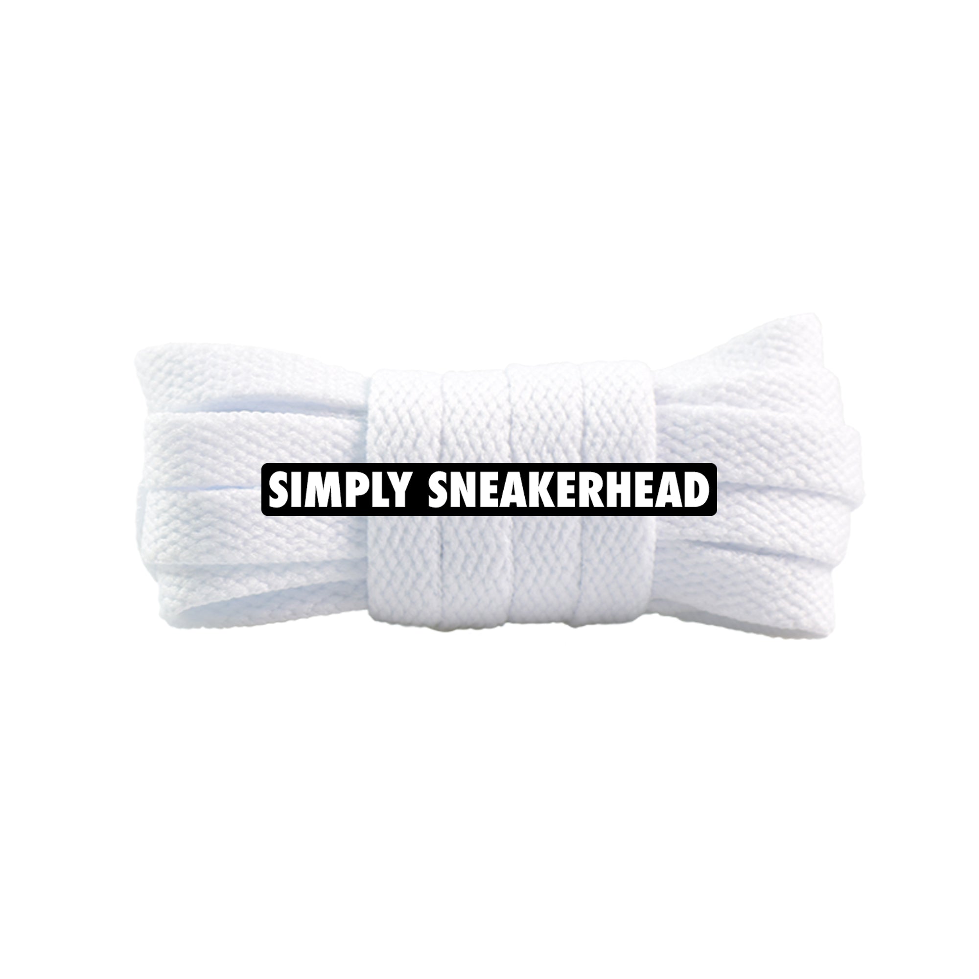 White Slim Flat Shoelaces