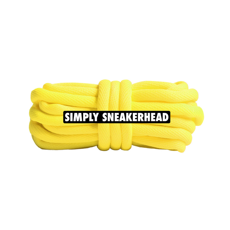 Yellow Soft Tubular Round Shoelaces